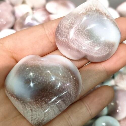 5pcs Natural Sun shell fossil Specimen Crystal love Heart Reiki shiva Eye For Home Decoration Gifts