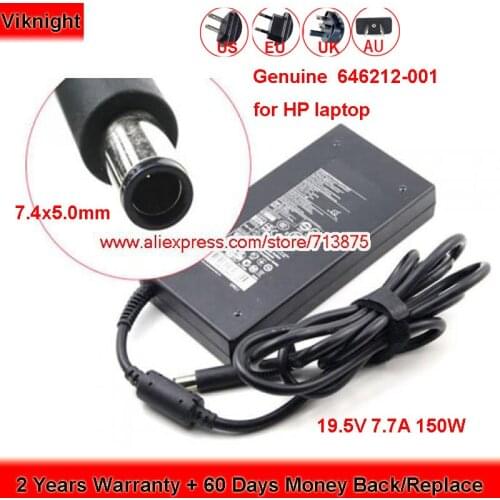 Genuine 645509-002 646212-001 19.5V 7.7A AC Adapter for HP COMPAQ 8560W 8760W 8730W DC7800 8000 7900 Laptop Power Supply