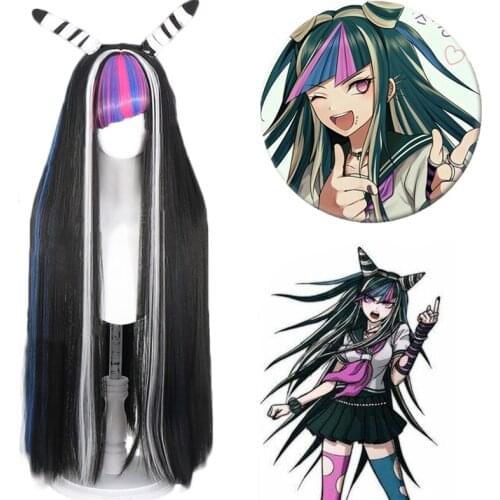 Anime Danganronpa Mioda Ibuki Long Wig Cosplay Costume Dangan Ronpa 2 Heat Resistant Synthetic Hair Women Cosplay Wigs C80C07