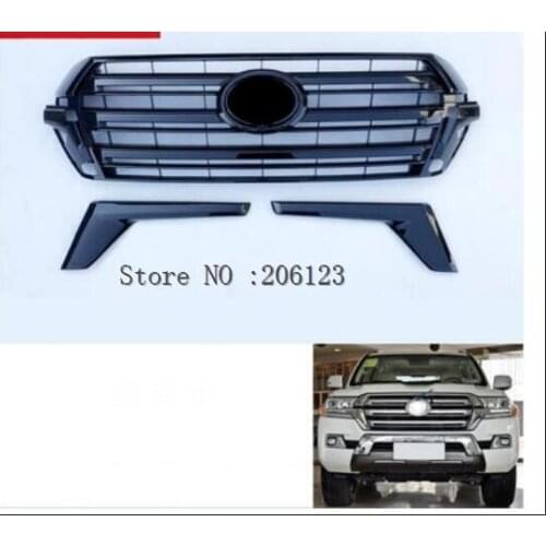 2016-2020 Front Bumper Grill Grille for Toyota Land Cruiser LC200 URJ200 FJ200 With logo