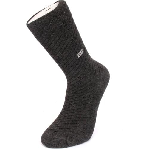 Dark Gray Patterned Bambo Socks for Men (3 Pairs), Absorbent, Anti Odour, Antibacterial, Antiallergic, Organic Eco Friendly