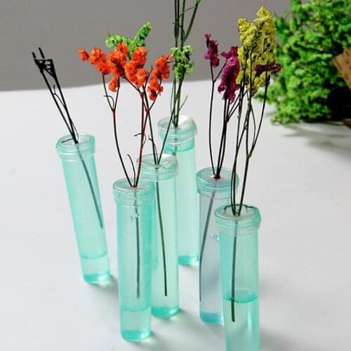 100pcs Flower Nutrition Tube Plastic Floral Water Tube With Cap Keep Fresh Rhizome Tube Hydroponic Container For Flower