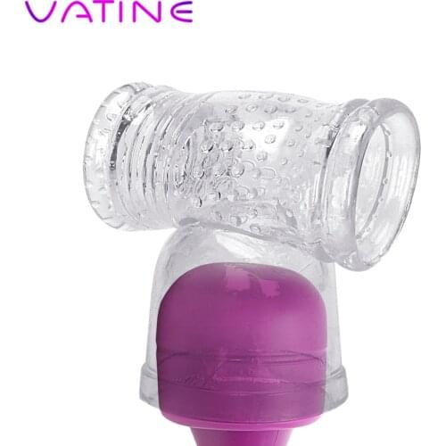 VATINE Nozzles Of Massager Masturbator Toy Ultimate Pleasure Penis Massager Chastity Sex Toys for Men Male Vibrator Accessories