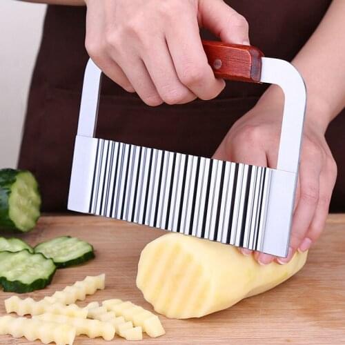 Spike Potato Chips Wave Knife Stainless Steel Cutting French Fries Knife