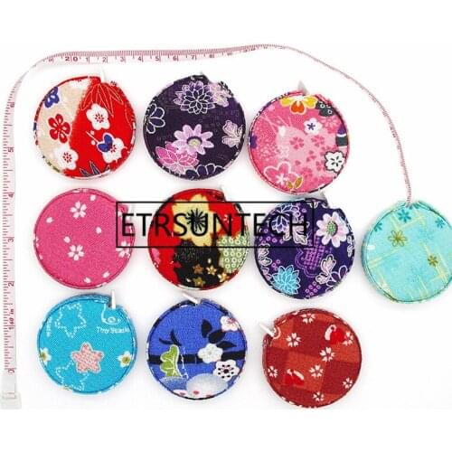 1.5 M Japanese Syle Cherry Flower Design Sewing Measurement Retractable Tailor Ruler Tape Measures Gift QW7239