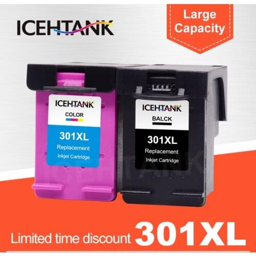 ICEHTANK 301XL Refill Ink Cartridge Replacement for HP 301 for HP301 for Deskjet 1000 1050 2000 2050 2510 3000 3054 Printer