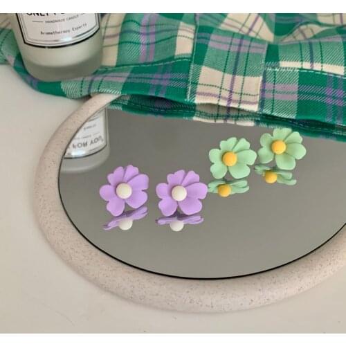 2021 Summer Fresh Lavender Flower Earrings Cute Temperament Forest Women Ear Stud Fashion Accessories