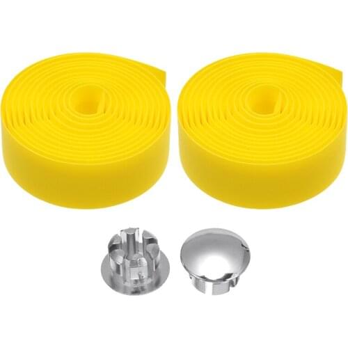 1 Pair Road Bike Bicycle Handlebar Belt Non-slip Cycling Handle Belt Cork Wrap with Bar Plugs 6 Bicycle Colors Accessories New