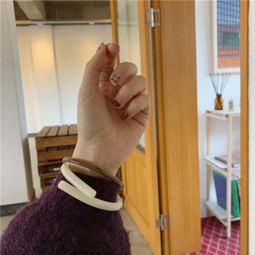 1PCS Transaprent Geometric Bracelet Creative Fashion Acrylic Charm Bracelet Jewelry Bracelet Women Girls Party Jewelry Gifts