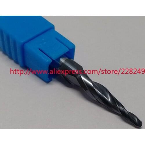 1pc R1*D6*20*50L*2F HRC55 Tungsten solid carbide Coated Tapered Ball Nose End Mills CNC milling cutters wood knife tools
