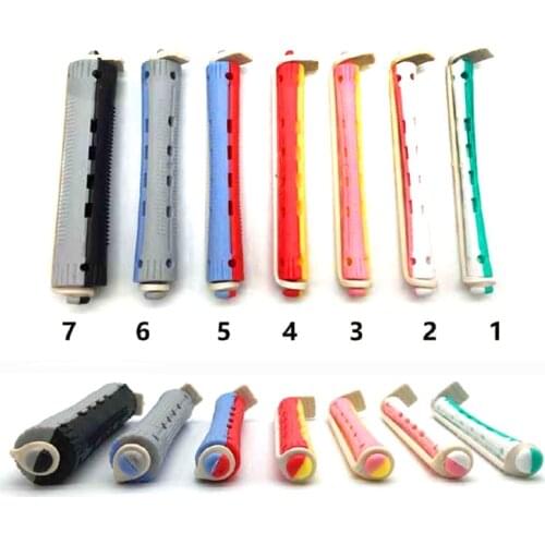New 12 pcs Salon Rubber Band Hair Rollers Set Cold Perm Rods Curler Bars Hair Clip Curling Fluffy Wavy Hair Maker Styling DIY