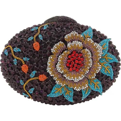 20x15CM Party Evening Dress Bag Diamond Banquet Bag Flower Dinner Bag Rhinestone Clutch Bag a6598