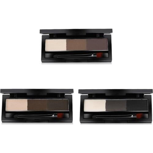 3 Colors Eyebrow Powder Makeup Palette Brush Kit Waterproof Long Lasting Eye Makeup For Women Girls Beauty Makeup Cosmetic Tool