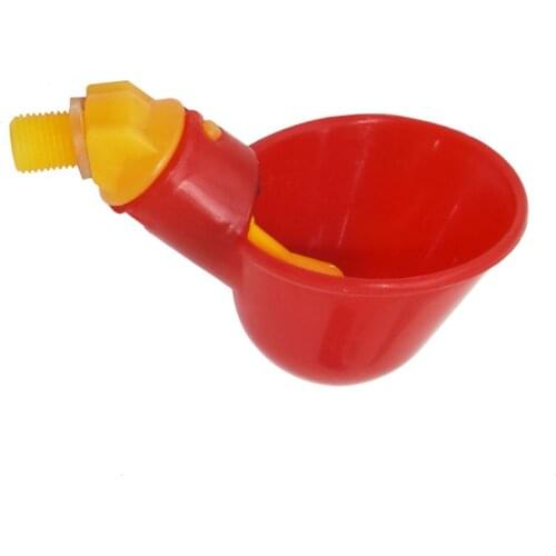 100 pcs Poultry Water Drinking Cups Automatic Quail Chicken Drinker Plastic Chicken Chicken Drinker Cup Rearing Equipment