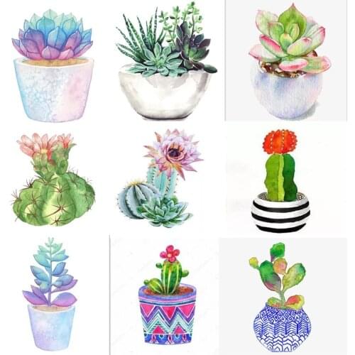 5D DIY Diamond Painting Cactus 3D Full Square drills resin Diamond Embroidery succulent plants Cross Stitch painting Home Decor