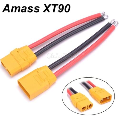 Amass XT90 XT 90 Connector Male Female Connector plug with 12AWG Silicone Wire 90mm RC Battery Cable