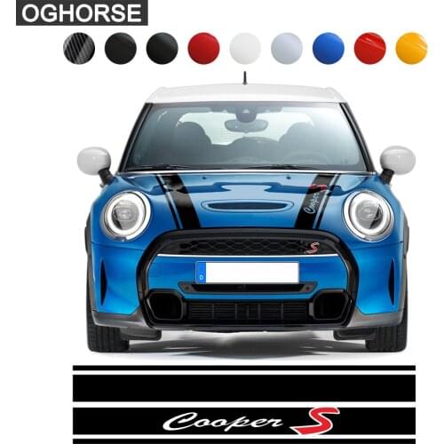 Car Styling Engine Cover Rally Line Bonnet Stripe Cooper S Graphic Hood Decal Sticker for MINI Cooper F55 F56 Accessories