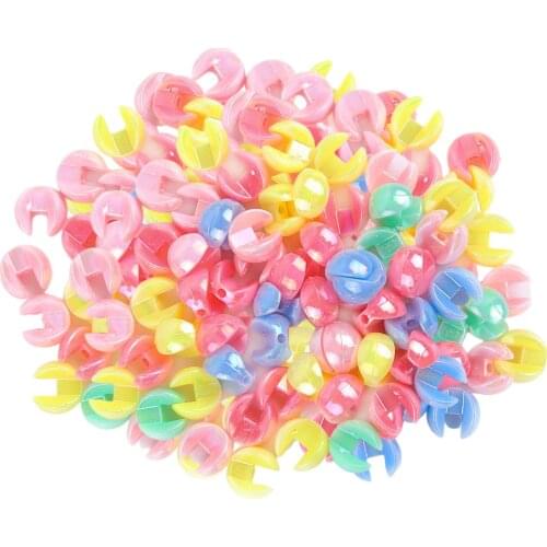 200x Craft Loose Bead Two Parts DIY Charms Jewellery Splicing Beads Charm