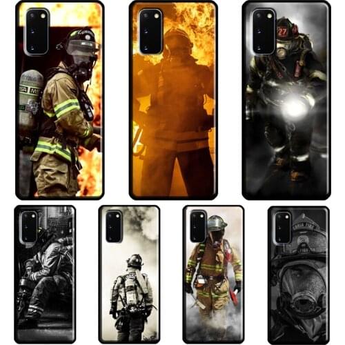 Firefighter Heroes Fireman Cool Cover For Samsung Galaxy S20 FE S21 Ultra Note 20 Note9 Note10 S8 S9 S10 Plus Phone Case