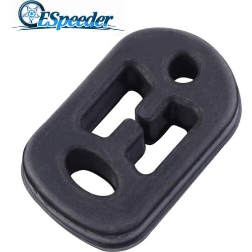 ESPEEDER Universal Exhaust Insulator Black Car Rubber Exhaust Tail Pipe 2 Holes Muffler Insulator Hanger Car Accessories