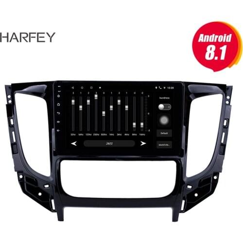 Harfey Car Multimedia Player 9" Android 9.0 Bluetooth Radio for 2015 Mitsubishi TRITON Auto A/C with GPS Navi SD DVR 3G WIFI SWC