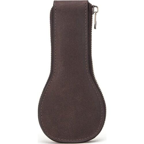 Watch&Bracelet Leather Storage Bag,Portable Travel Leather Zipper Pouch for Storage Jewelry&Watch