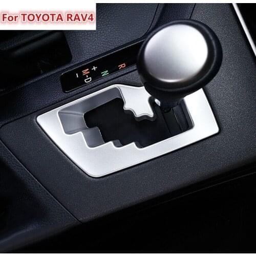 The new For Toyota RAV4 RAV 4 2016 ABS Chrome Stick Gear Shift Level Base Pedestal Cap Sticker Accessories Trim 1piece