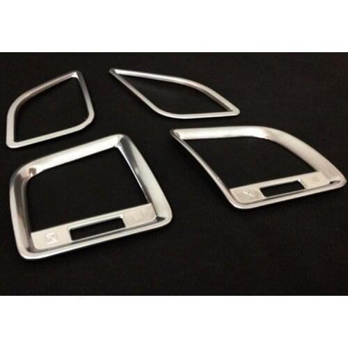 Car Acc New Arrival High Quality 4pcs Chrome Interior Air Condition Vent Cover Trim for M/azda CX-5 2012 2013 2014 2015
