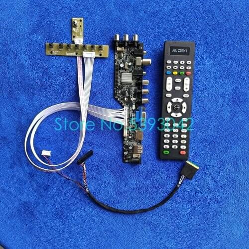 Fit LP140WH2 (TL)(Q1)/(TL)(Q2)/(TL)(T1)/(TL)(TA)/(TL)(TB) screen VGA USB LVDS DVB-C 40Pin 1366*768 3663 controller card kit