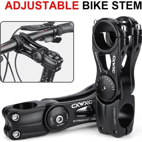 Adjustable MTB Stem For Bike Handlebar Stem 90/110/145mm Aluminum Alloy Mountain BMX Fixie Gear Cycling Bicycle Stems Part