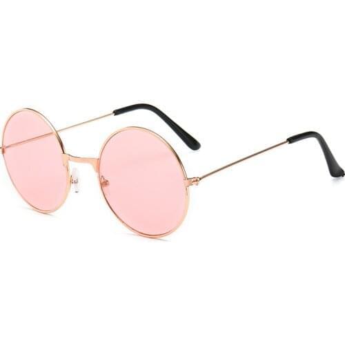 1PCS Retro Vintage Sunglasses Round Metal Sunglasses Men Women Fashion Glasses Driver Goggles Brand Designer