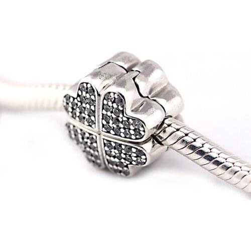 Fit Pandora Bracelets Petals of Love Clip Charm Beads for Jewelry Making Authentic 925 Sterling Silver Charms Bead Women Jewelry