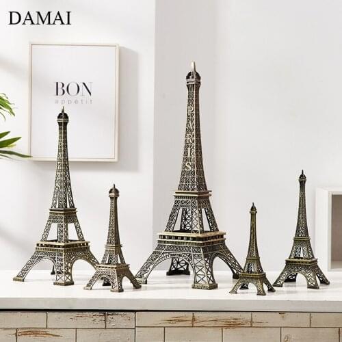 Eiffel Tower Figurine Iron Model Ornaments Statue of Liberty Decorative Building Figure Desk Living Room Decoration Home Decor