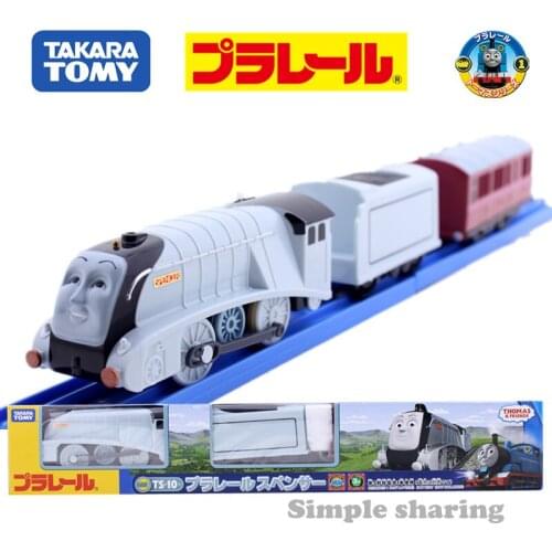 TOMY TRACKMASTER TS-10 And Friends SPENCER WITH 2 TRUCKS MOTORIZED Pop Miniature Hot TRAIN Model Kit Baby Toy