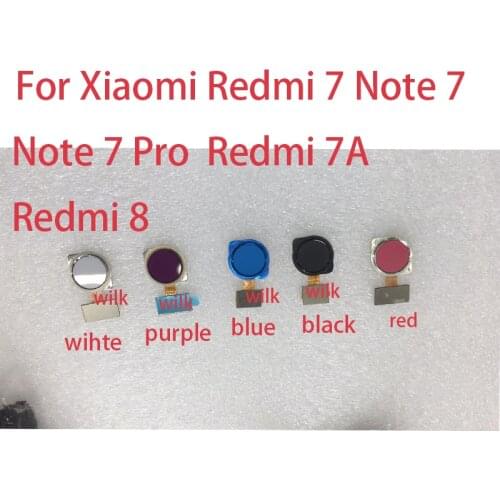 Home Finger Reader Fingerprint Reader Touch ID Sensor Return Key Home Button Flex Cable For Xiaomi Redmi 7 Note 7 N7 Pro 7A 8