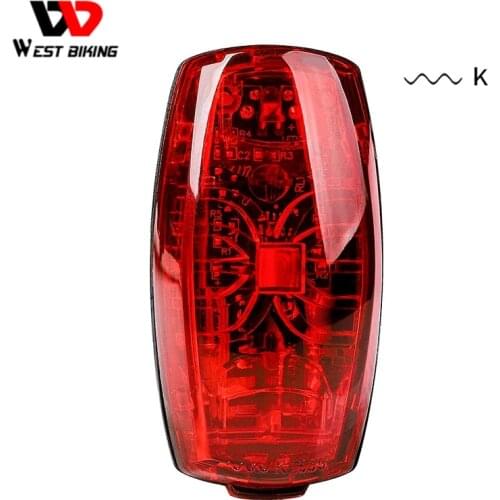 WEST BIKING 120lm Bicycle Safety Light STVZO Approved Bike Seatpost Light Back Lamp Battery Cycling Night Warning Taillight