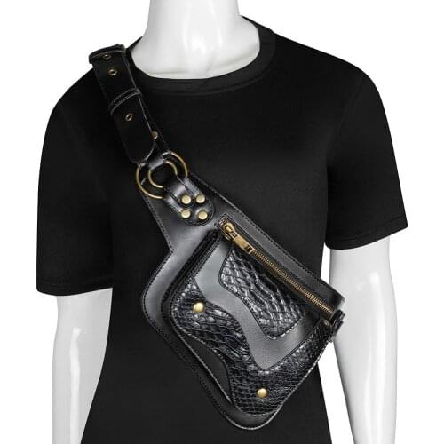 Vintage Steampunk Bag Steam Punk Retro Rock Gothic Retro Bag Goth Shoulder Waist Bags Packs Victorian Style Women Men Leg Bag J1