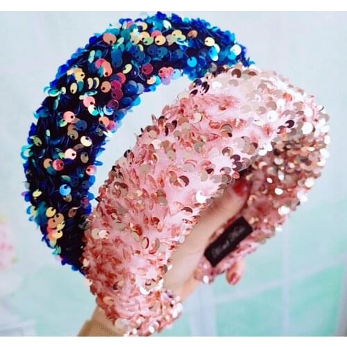Vintage Fish Scale Sequins Hair Band For Women Hoop For Hair Headband Girls Hair Accessories diademas para pelo mujer Haarband
