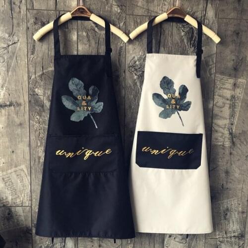 Nordic style home kitchen waterproof and oil-proof apron fashion adult female tea restaurant catering shop overalls apron