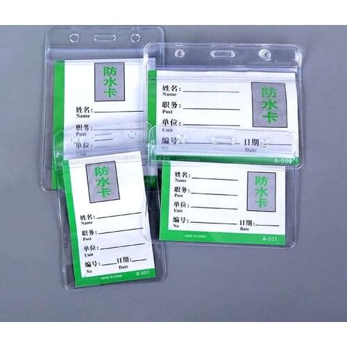 1pcs Card Cover Transparent PVC Waterproof Dustproof Bank Credit Card ID Holder Card Protector Cover Clear Badge Case