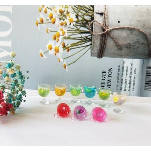 10pcs 18*12m Fruit Goblet Beverages Resin Charms Pendants Fruit Wine Pendants Floatings DIY Earrings Jewelry Accessories FX165