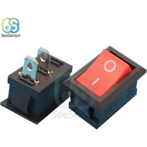 10Pcs 5Pcs Rocker Switch 2Pin 3Pin 6Pin 2 3 Position Terminal Snap-in Boatlike Switch AC 6A/250V 10A/125V