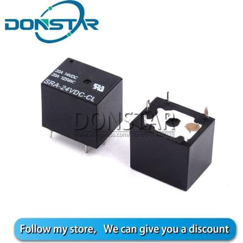 10PCS SRA 24VDC CL 24V DC Power Relay 5 PIN FOR PCB New And Original sra-24vdc-cl