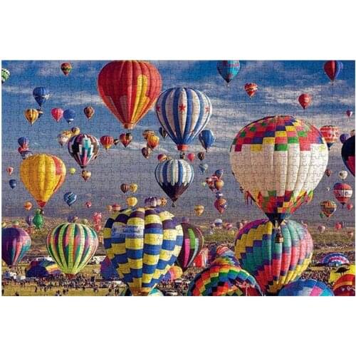 1000Pcs Hot Air Balloon Adult Kids Jigsaw Puzzles Decompression Game Toy Decor Intelligence Develop Toys