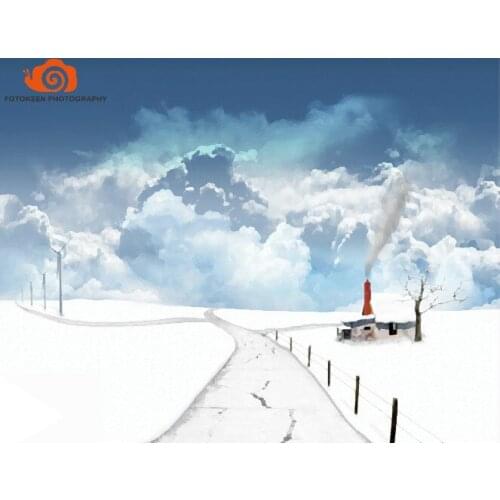 10X20ft Hand painted Muslin photo studio backdrops,christmas photographic background,nature scenic winter snow backdrop K2058