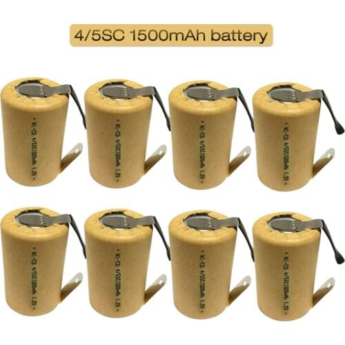 4/5SC 1.2V 1500mAh SC Subc Ni-CD Rechargeable Battery Nickel Cadmium with welding tabs for Power Tool Drills Battery