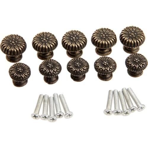 5 x Antique Bronze Furniture Pulls Handle Wooden Box Jewelry Box Knobs Kitchen Cabinet Drawer Dresser Cupboard Wardrobe Knobs