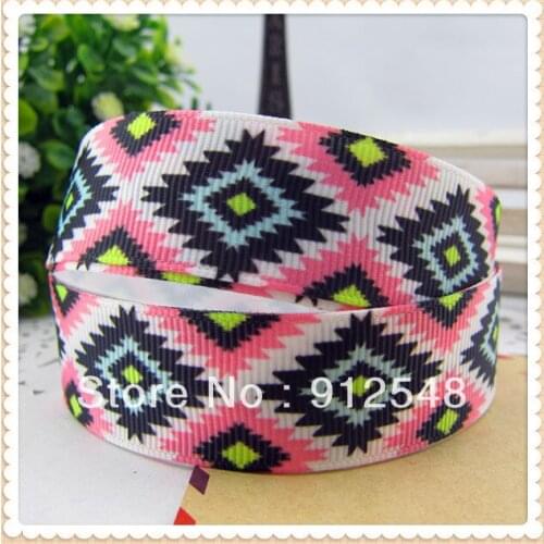 7/8''(22mm) geometric patterns Series printed ribbon Polyester Grosgrain cartoon ribbon gift packa DIY accessories,WM1640