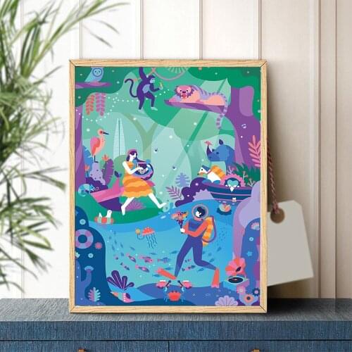 5d Diy Diamond Painting "Cartoon Girl" Diamond Embroidery Cartoon Simple Cross Stitch Kit Mosaic Picture Home Decoration Gift