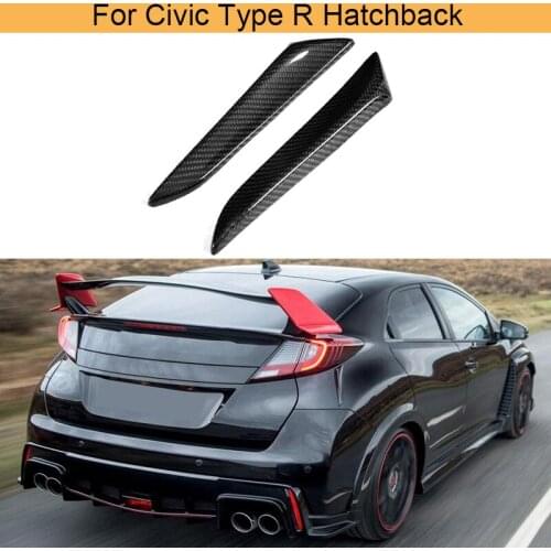 Carbon Fiber Rear Bumper Vents Fins for Honda for Civic Type R Hatchback 5-Door 2015 2016 Decoration Trims